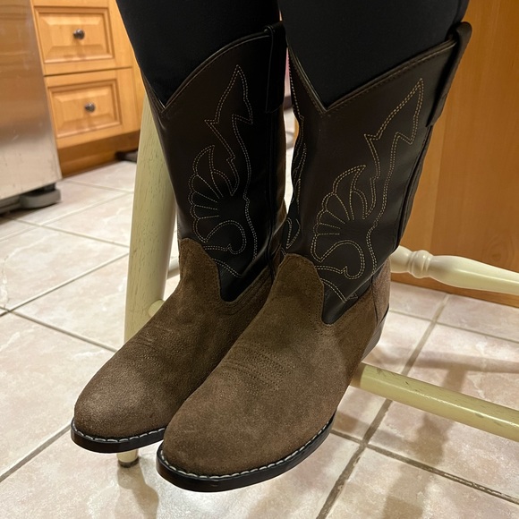 Leather & Suede Country Western Cowgirl Cowboy Boots- Masterson Boot Co - Picture 7 of 13